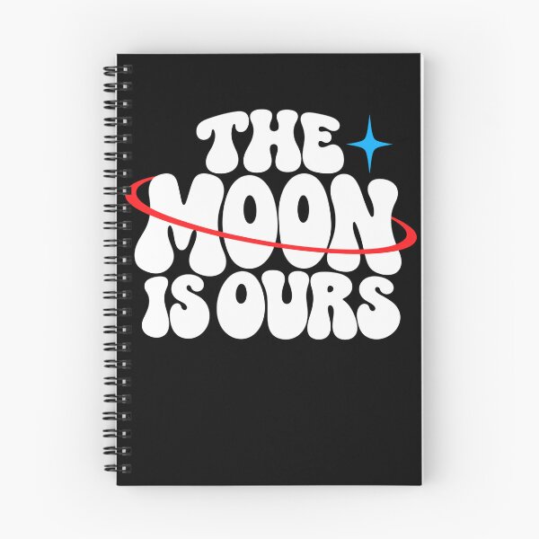 Item preview, moon retro groovy typography with planet ring designed and sold by ROUX-ART.