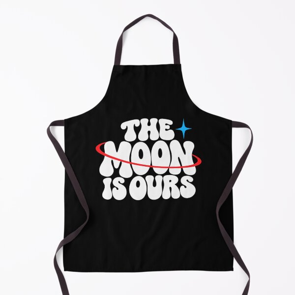Item preview, moon retro groovy typography with planet ring designed and sold by ROUX-ART.