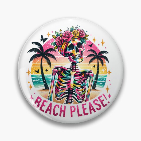 Item preview, Beach Please! Sarcastic Skeleton Summer Vacation Lover designed and sold by Polaris Bear.
