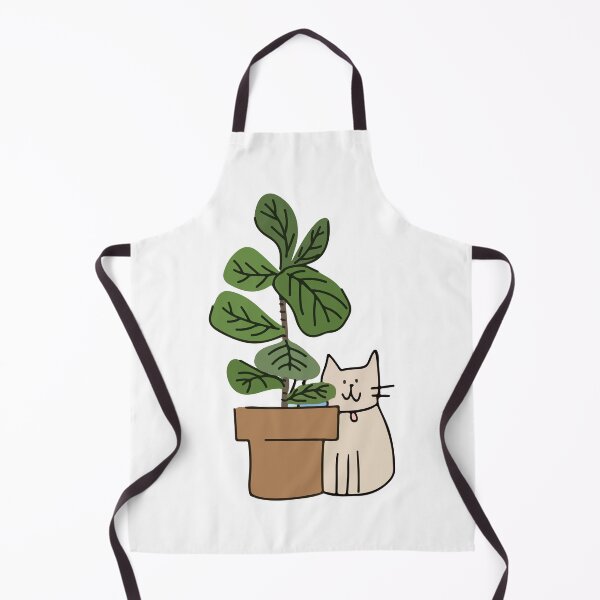 Item preview, cat with plant designed and sold by Borublue.