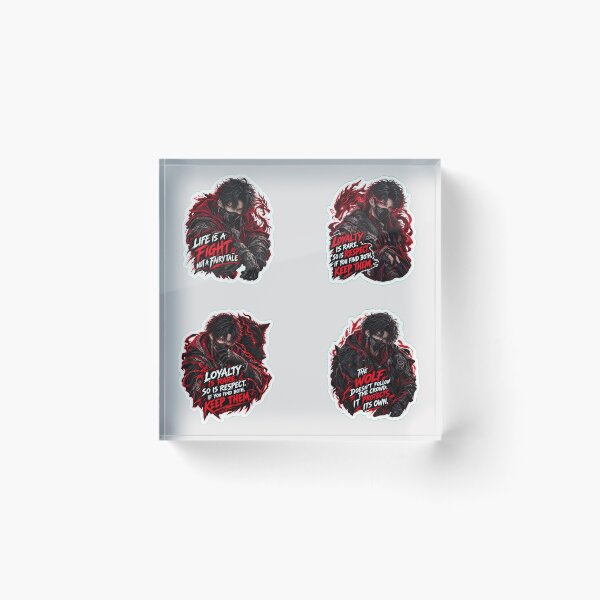 Item preview, Dark Anime Boy Quotes Sticker Pack Edgy Aesthetic Bundle designed and sold by NovaToons.