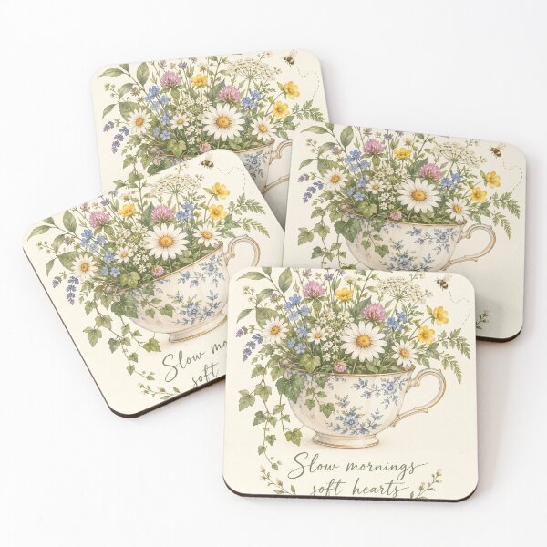 Item preview, Slow Mornings Soft Hearts designed and sold by Willow Sky.