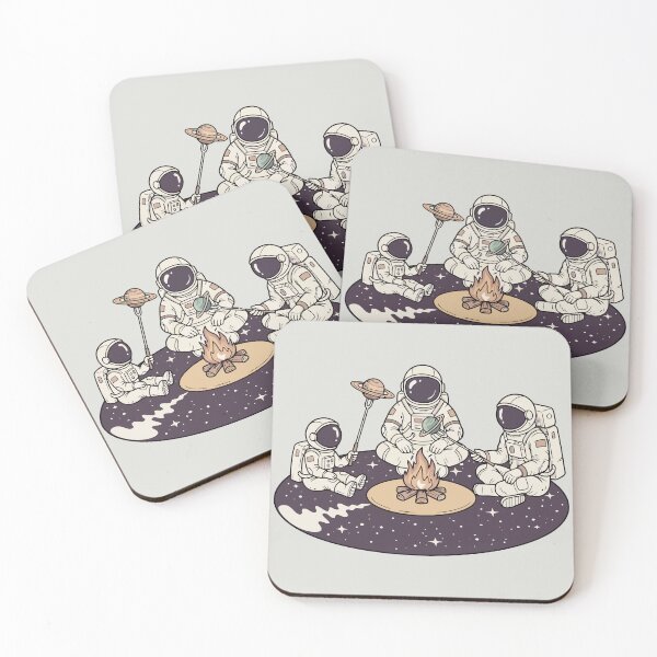 Item preview, Astronauts Roasting Planets Campfire Cosmic Space Art designed and sold by Amir Faysal.