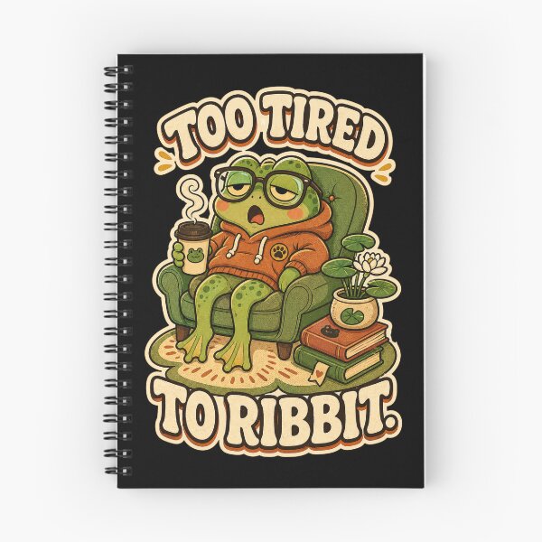 Item preview, Too Tired to Ribbit | Funny Tired Frog Coffee Design designed and sold by Graphic Vibe Designs.