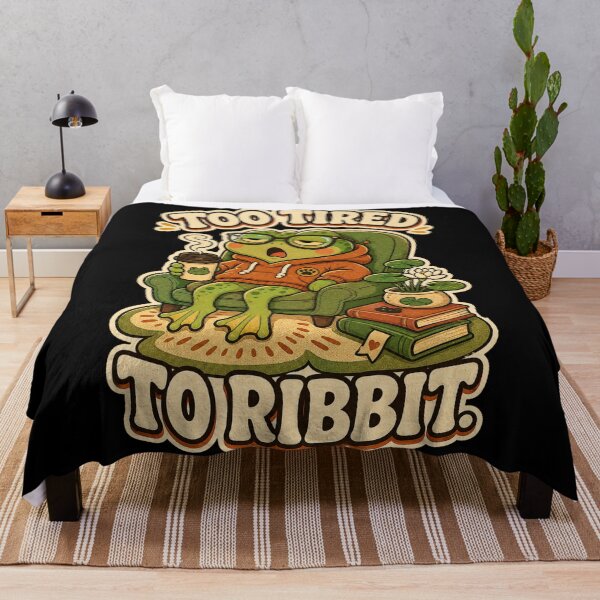 Item preview, Too Tired to Ribbit | Funny Tired Frog Coffee Design designed and sold by Graphic Vibe Designs.