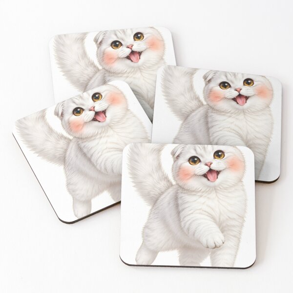 Item preview, Cute Fluffy Cat With Pink Cheeks designed and sold by NeonRealmsStudio.