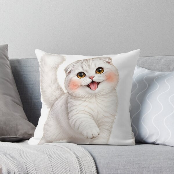 Item preview, Cute Fluffy Cat With Pink Cheeks designed and sold by NeonRealmsStudio.