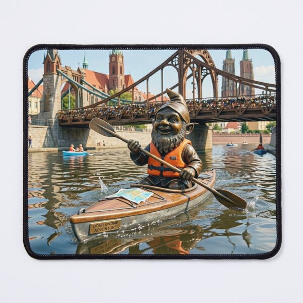 Item preview, Gnome Kayaking Art Print – Kayaking Gift, Poland Travel Decor designed and sold by Purrfecta.