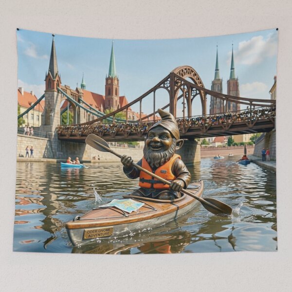 Item preview, Gnome Kayaking Art Print – Kayaking Gift, Poland Travel Decor designed and sold by Purrfecta.