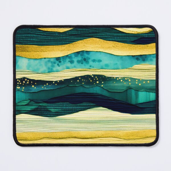 Item preview, Modern Seafoam Green, Aqua, And Yellow Line Pattern designed and sold by DEC02.