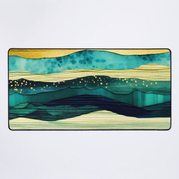 Item preview, Modern Seafoam Green, Aqua, And Yellow Line Pattern designed and sold by DEC02.