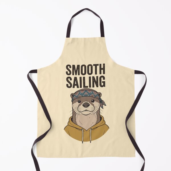 Item preview, Smooth Sailing Otter Wearing Bandana And Hoodie designed and sold by Amir Faysal.