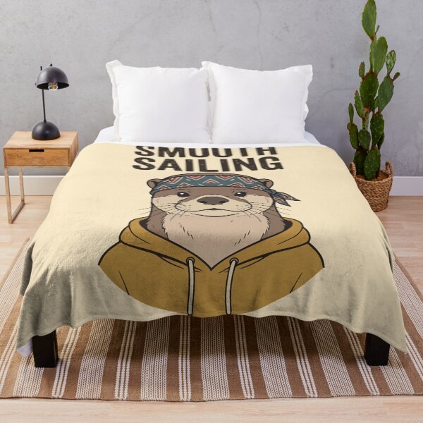 Item preview, Smooth Sailing Otter Wearing Bandana And Hoodie designed and sold by Amir Faysal.
