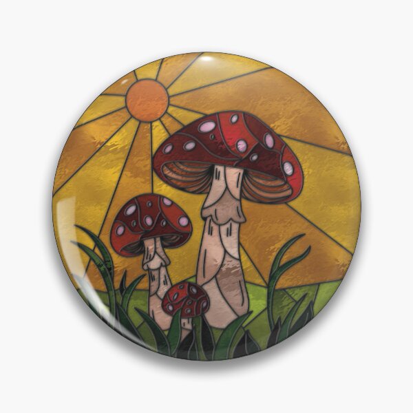 Item preview, Mushroom Toadstool Stained Glass designed and sold by EJs .