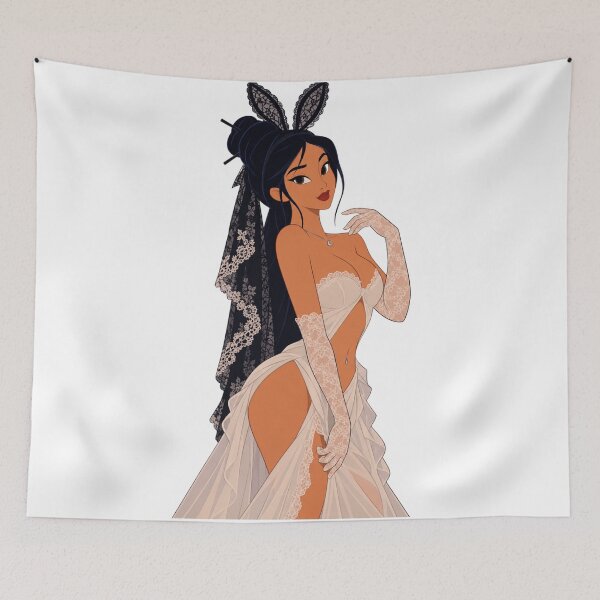 Item preview, Goth Bunny Bride White Lace Dress - Retro 90s Cartoon Style designed and sold by  Hollow Moon Studios..