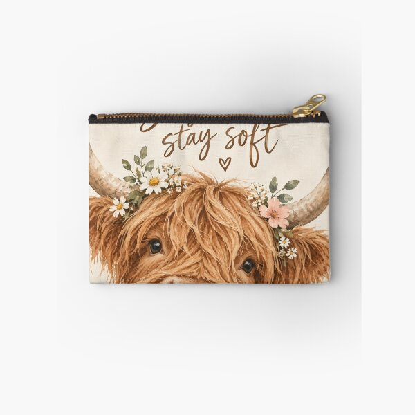 Item preview, Stay Wild Stay Soft Highland Cow designed and sold by Willow Sky.