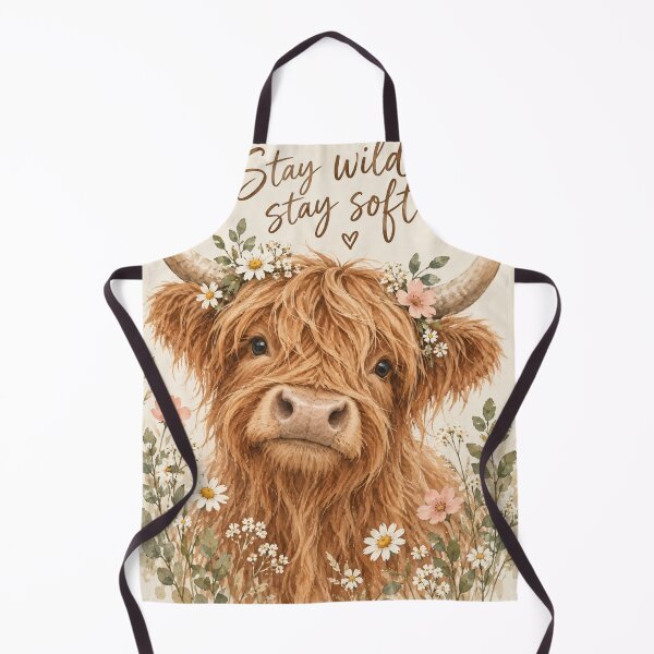 Item preview, Stay Wild Stay Soft Highland Cow designed and sold by Willow Sky.