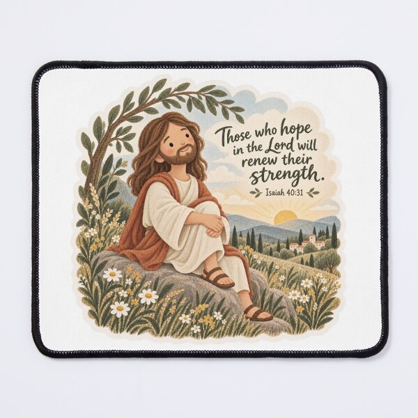 Item preview, Those Who Hope in the Lord Watercolor Jesus designed and sold by Vivalavidashop.