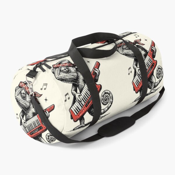 Item preview, Chameleon Playing Keytar Retro Music Bandana Art designed and sold by Amir Faysal.