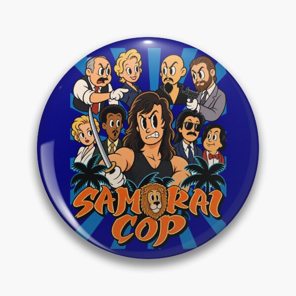 Item preview, Samurai Cop Cartoon Parody T-Shirt | Retro Cult Movie Police Action Design designed and sold by Preston Meyers Designs.