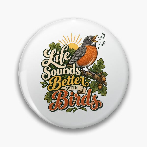 Item preview, Life Sounds Better With Birds | Vintage Bird Lover Nature Lifestyle Design designed and sold by Mambila.