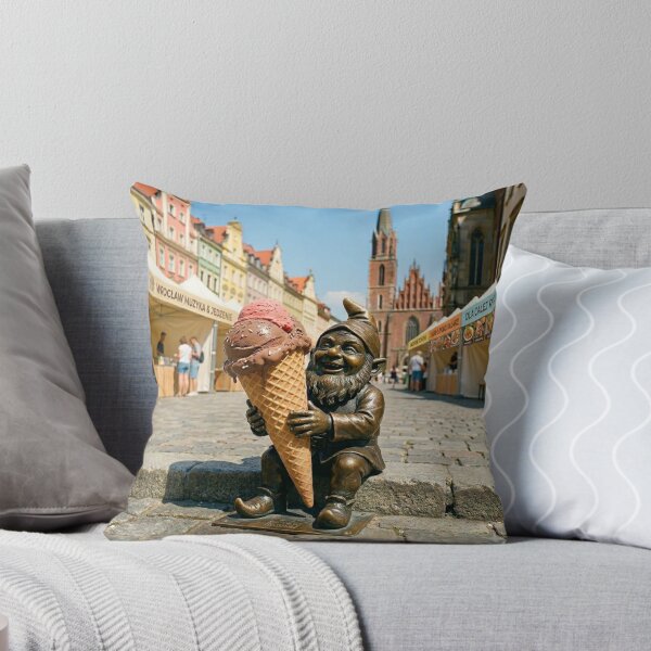 Item preview, Gnome With Ice Cream Cone Art Print – Ice Cream Lover Gift, Poland Travel Decor designed and sold by Purrfecta.