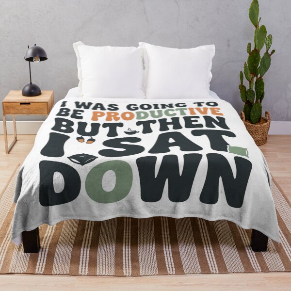 Item preview, I Was Going To Be Productive But Then I Sat Down Funny Retro Art designed and sold by mood-draftsman.