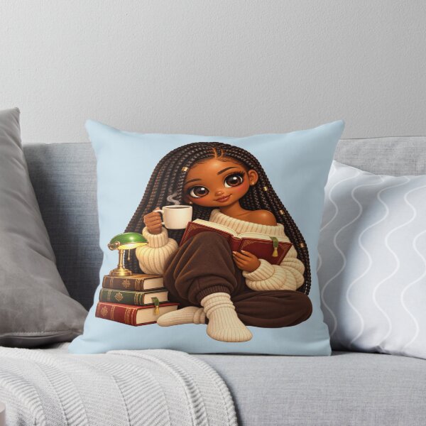 Item preview, Black Woman Book Lover Coffee Reader designed and sold by POD DYNASTY | Original Print On Demand T-Shirt Graphics.