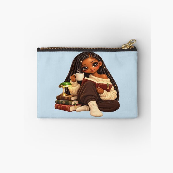 Item preview, Black Woman Book Lover Coffee Reader designed and sold by POD DYNASTY | Original Print On Demand T-Shirt Graphics.