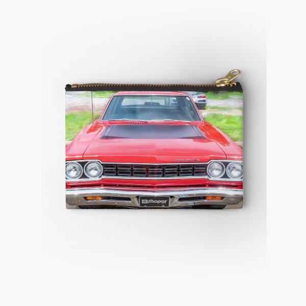 Item preview, 1968 Red Plymouth Satellite Sports Coupe Road Runner Muscle Car Art  designed and sold by RichFrancoCars.