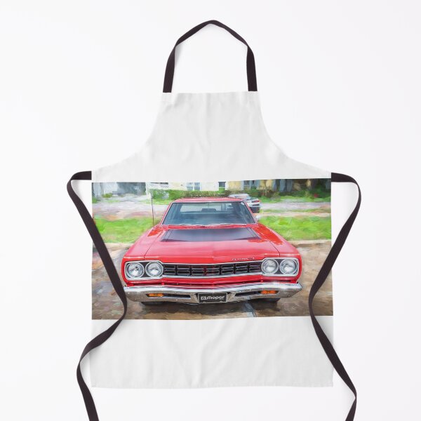 Item preview, 1968 Red Plymouth Satellite Sports Coupe Road Runner Muscle Car Art  designed and sold by RichFrancoCars.
