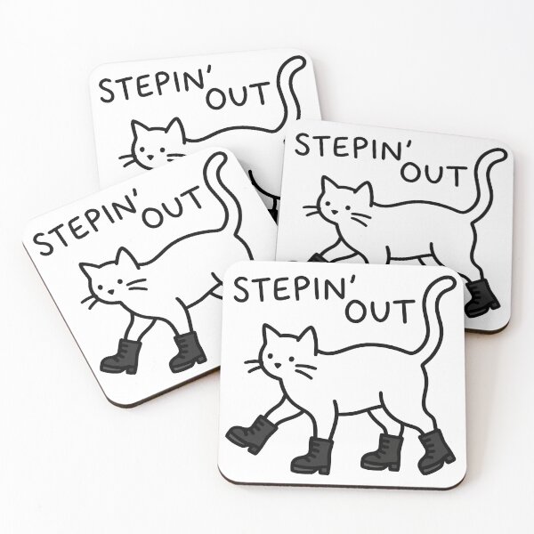 Item preview, Stepin Out White Cat Wearing Boots Minimalist Art designed and sold by Amir Faysal.