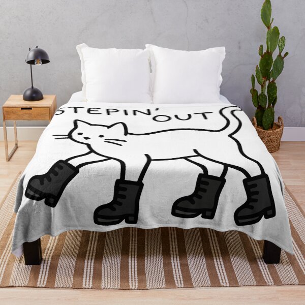 Item preview, Stepin Out White Cat Wearing Boots Minimalist Art designed and sold by Amir Faysal.