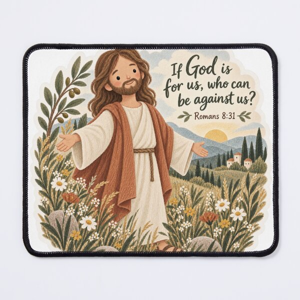 Item preview, If God Is for Us Watercolor Jesus designed and sold by Vivalavidashop.
