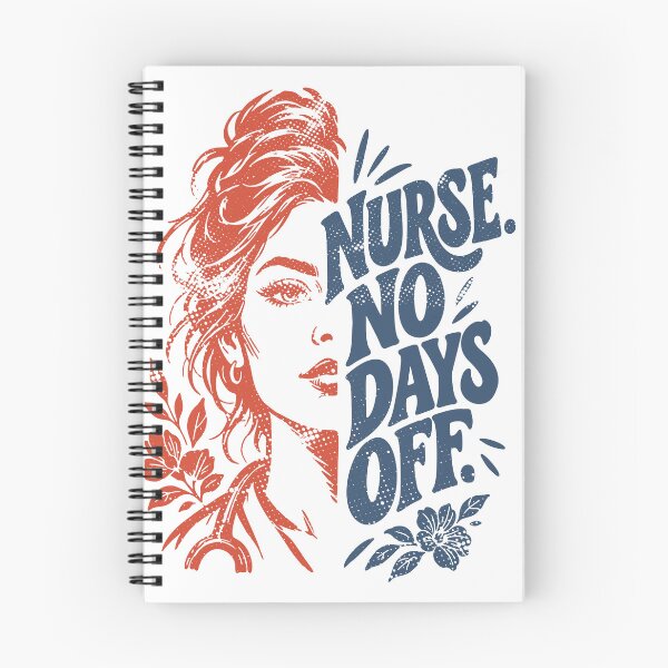 Item preview, Nurse No Days Off Bold Typography Tote Bag - Red and Blue Version designed and sold by KiwyStudio.