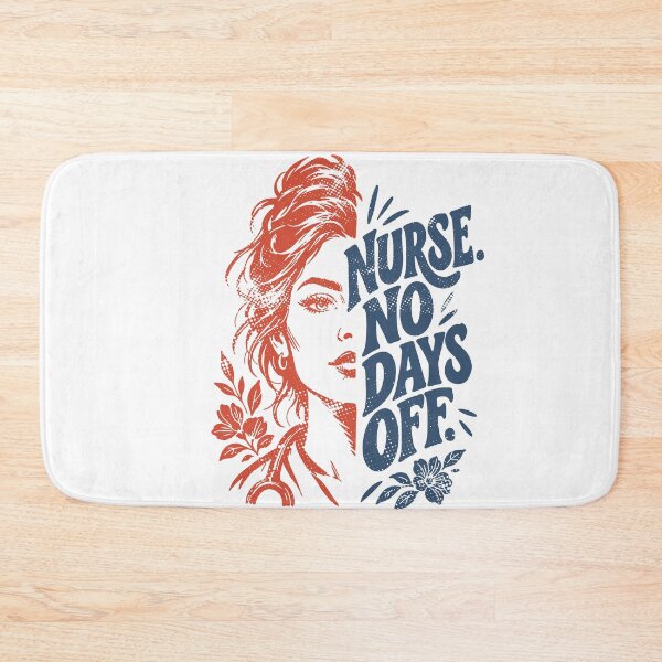 Item preview, Nurse No Days Off Bold Typography Tote Bag - Red and Blue Version designed and sold by KiwyStudio.