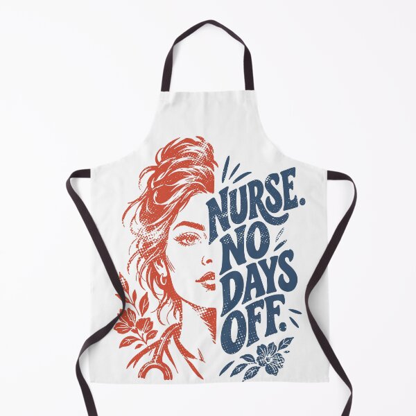 Item preview, Nurse No Days Off Bold Typography Tote Bag - Red and Blue Version designed and sold by KiwyStudio.