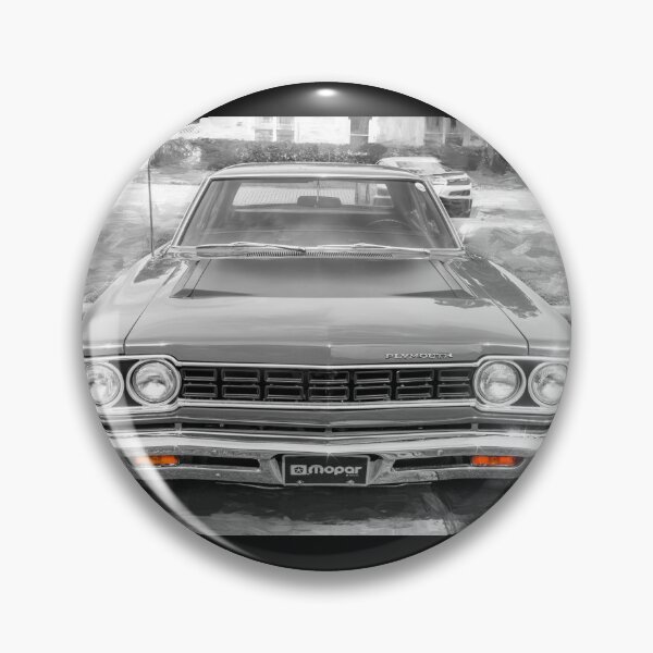 Item preview, 1968 Red Plymouth Satellite Sports Coupe Road Runner Muscle Car Art  designed and sold by RichFrancoCars.