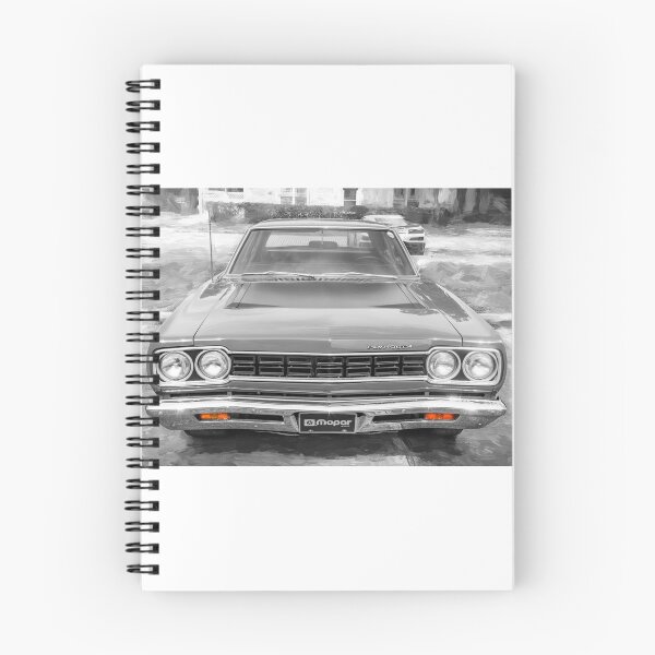 Item preview, 1968 Red Plymouth Satellite Sports Coupe Road Runner Muscle Car Art  designed and sold by RichFrancoCars.