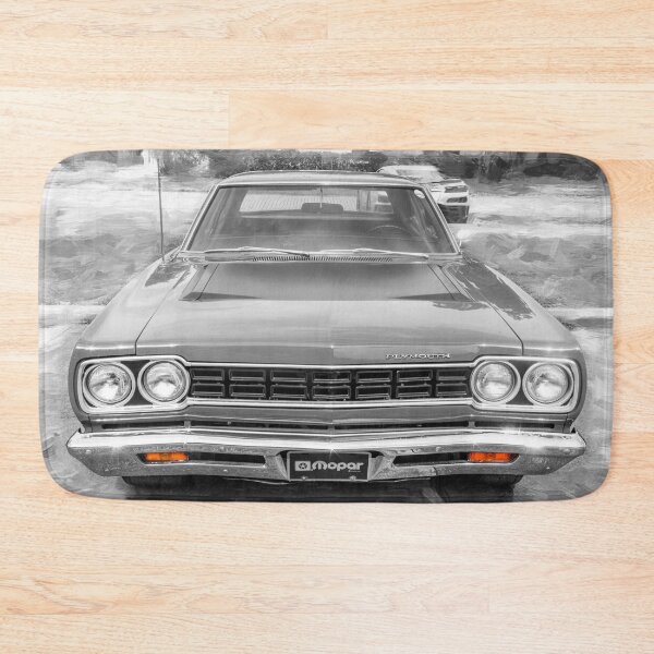 Item preview, 1968 Red Plymouth Satellite Sports Coupe Road Runner Muscle Car Art  designed and sold by RichFrancoCars.
