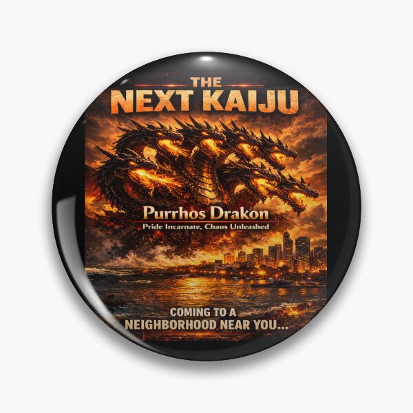 Item preview, The Next Kaiju - Purrhos Drakon - Chaos Unleashed designed and sold by 5PalmsCreative.