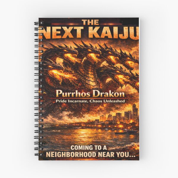 Item preview, The Next Kaiju - Purrhos Drakon - Chaos Unleashed designed and sold by 5PalmsCreative.