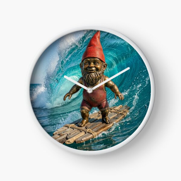 Item preview, Gnome Surfing Art Print – Surfer Gift, Poland Travel Decor designed and sold by Purrfecta.