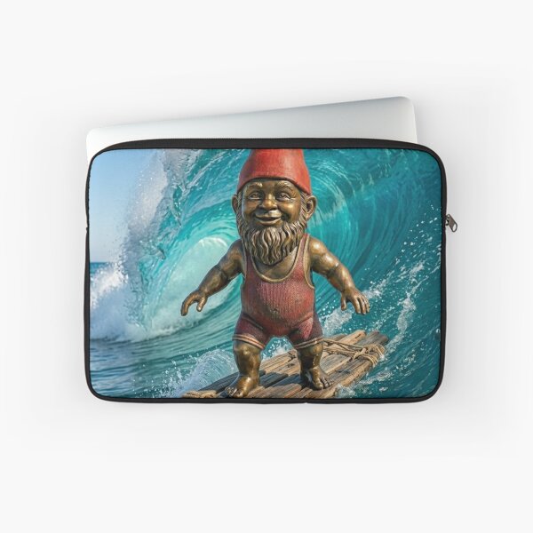 Item preview, Gnome Surfing Art Print – Surfer Gift, Poland Travel Decor designed and sold by Purrfecta.