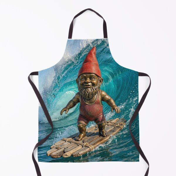 Item preview, Gnome Surfing Art Print – Surfer Gift, Poland Travel Decor designed and sold by Purrfecta.