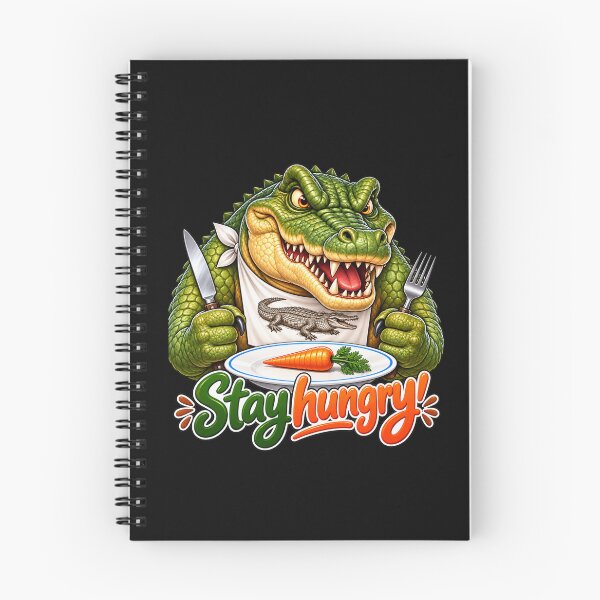 Item preview, Stay Hungry – Funny Diet Motivation Crocodile with Carrot designed and sold by flashARTstudio.