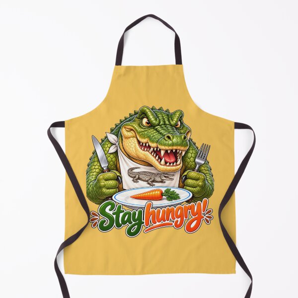 Item preview, Stay Hungry – Funny Diet Motivation Crocodile with Carrot designed and sold by flashARTstudio.