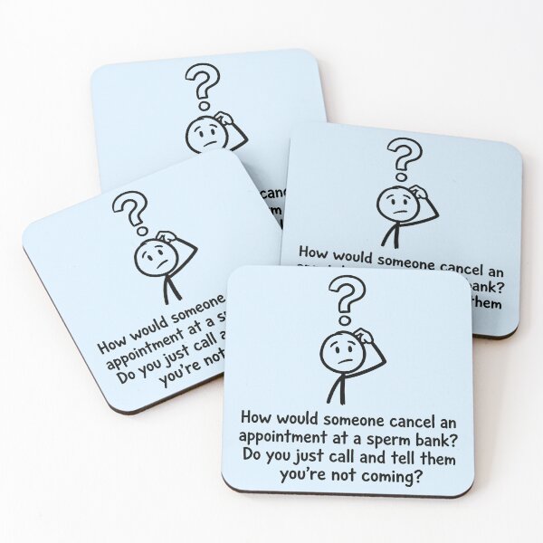 Item preview, Confused Stick Figure Questions Sperm Bank Policy designed and sold by ThreadRiotTees.