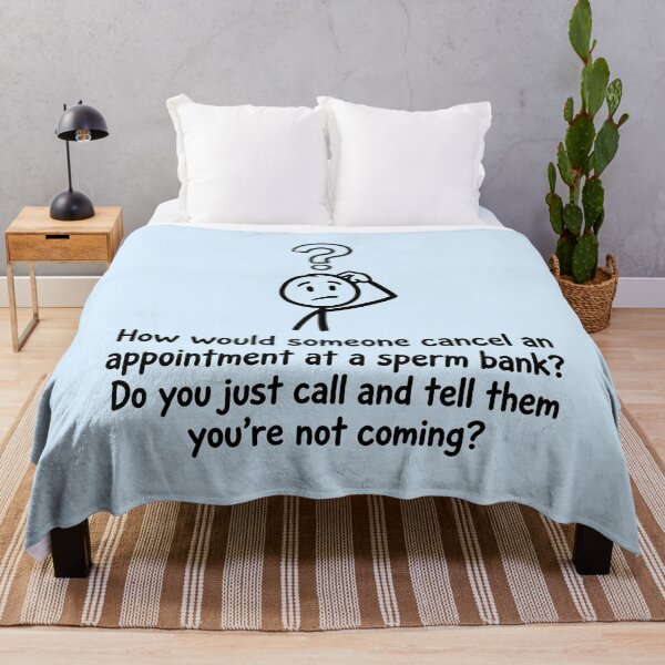 Item preview, Confused Stick Figure Questions Sperm Bank Policy designed and sold by ThreadRiotTees.