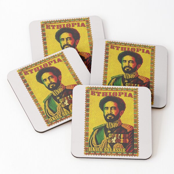 Item preview, Vintage Postage Stamp Haile Selassie Ethiopia Pan-African Art designed and sold by Youngkev-arts.
